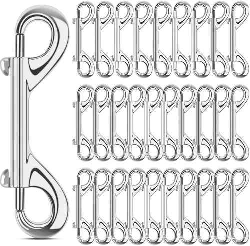 Vista 8 de ERKOON 3.5 inch Double Ended snap Hooks,110lbs Metal Clips Load Capacity Zinc Alloy Double Sided Clips Heavy Duty Trigger Snap for Dogs