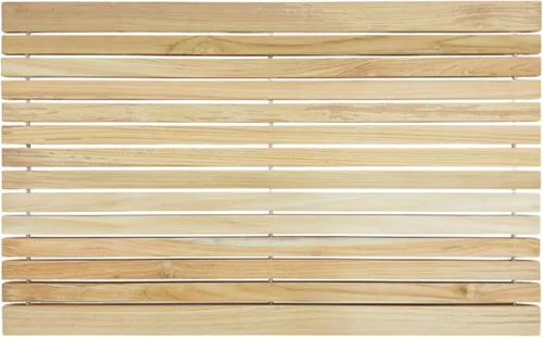 Vista 13 de Nordic Teak - Tapete de Cuerda de Madera de Teca 100% Maciza - Para Uso Interior y Exterior - Plataforma de Madera Antideslizante para Sauna