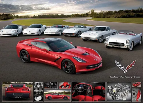 Vista 2 de EuroGraphics Corvette Singray: It Runs in the Family Puzzle (1000 piezas)