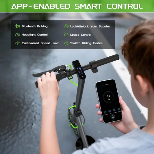 Vista 7 de MAXSHOT Scooter eléctrico para niños grandes, velocidad máxima 9/16/19MPH