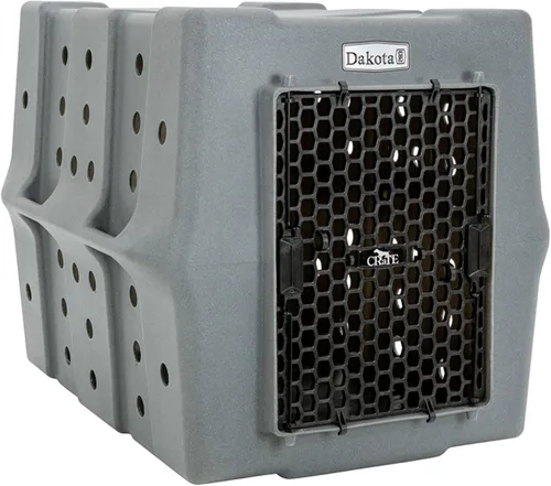 Vista 14 de Dakota 283 Crate - Cajón canino resistente y duradero, perrera económica (oliva, grande)