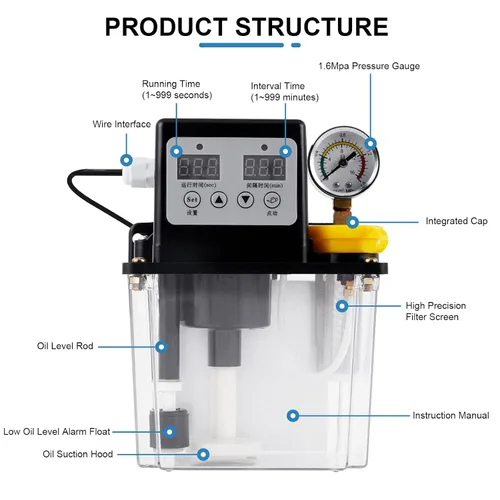 Vista 3 de MXBAOHENG Bomba de aceite lubricante automática Control numérico digital