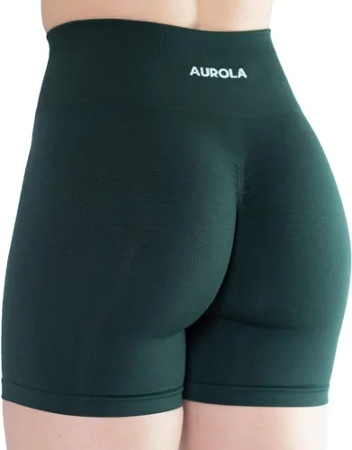 Vista 4 de Aurola Intensify - Pantalones cortos de entrenamiento para mujer, sin costuras, para gimnasio, yoga, correr, deporte, ejercicio activo, fitness