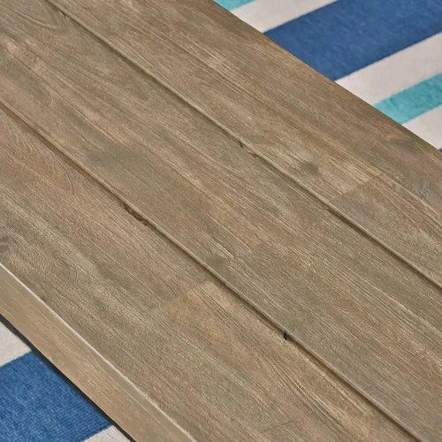 Vista 6 de Christopher Knight Home Toby Outdoor Banco de madera de acacia, acabado gris arenado y negro