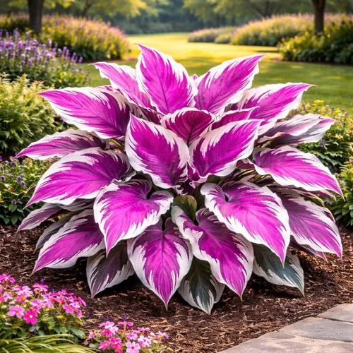 Vista 2 de Más de 365 semillas de Hosta para plantar plantas Hosta azules tolerantes a la sequía, raíces desnudas de Hosta perennes en forma de corazón