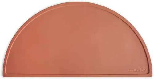 Vista 28 de mushie Mantel individual de silicona para niños, diseño antideslizante sin BPA (margarita negra)