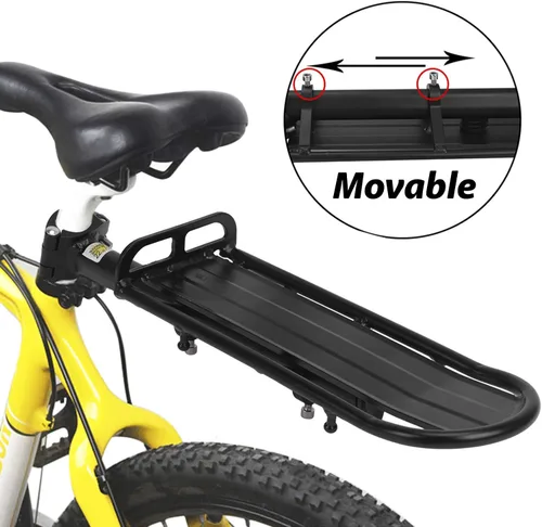 Vista 2 de Portaequipajes retráctil para bicicleta, soporte de carga ajustable de aleación de aluminio para bicicleta trasera, de liberación rápida, soporte