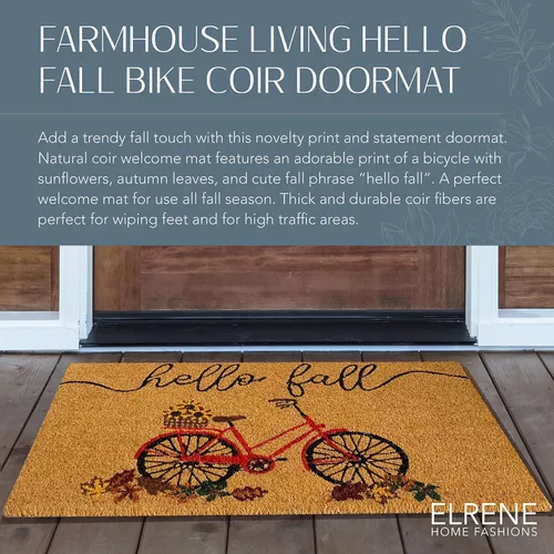 Vista 3 de Elrene Home Fashions, Farmhouse Living Honey - Decoración Hello Fall Bike