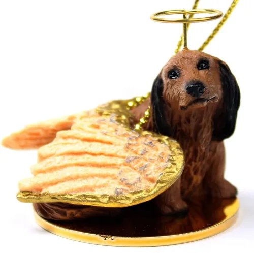 Vista 67 de Conversation Concepts Adorno navideño: Chihuahua, pelo largo 19-Dorado