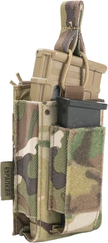 Vista 11 de EXCELENTE ELITE SPANKER - Funda de munición de tipo MOLLE con parte superior abierta, individual/doble/triple, para cargadores elásticos de rifle M4