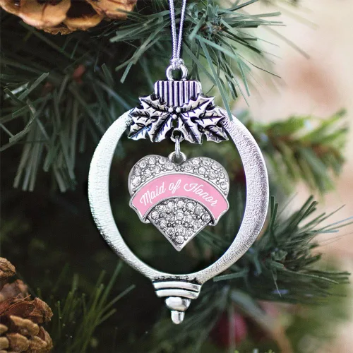 Vista 111 de Inspired Silver - Adorno con dije de hermana gemela - Adornos navideños de plata con circonitas cúbicas
