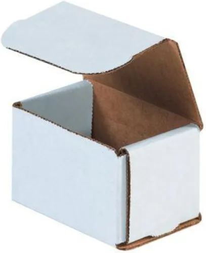 Vista 7 de Secure Seal Cajas de envío – Sobres de cartón corrugado plegable blanco de 4 x 3 x 2 pulgadas – Embalaje de cartón corrugado plegable blanco