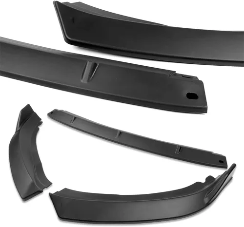 Vista 3 de W-POWER, 5 piezas de borde de parachoques delantero + falda lateral Rocker Winglet Canard difusor ala compatible con Volkswagen Jetta VW 2019-2021