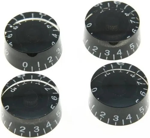 Vista 8 de KAISH Juego de 4 perillas de control de velocidad de guitarra de color ámbar, compatible con guitarra LP