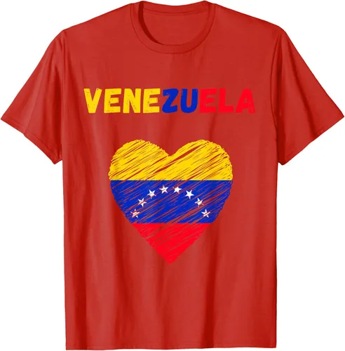 Vista 93 de Camiseta con la bandera venezolana con corazón de Venezuela, Negro