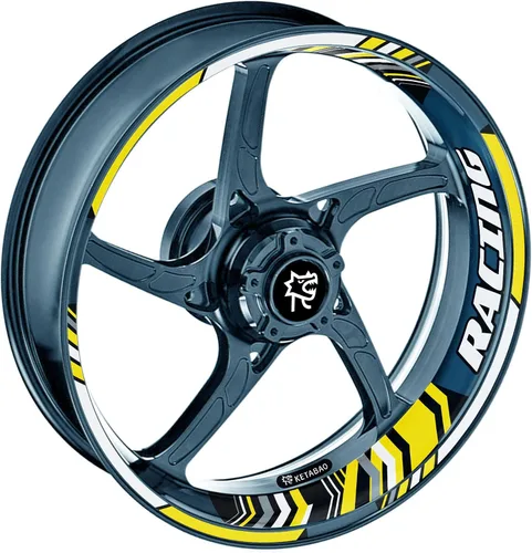 Vista 8 de KETABAO Paquete de calcomanías para llantas de rueda de 17 pulgadas compatibles con ZX10R ZX10RR ZX6R 636 Z900 Z1000 Z650 Ninja 400 18 19 azul