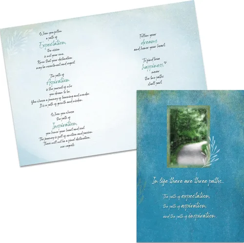 Vista 7 de Smiling Wisdom - Juego de regalo de tarjeta de felicitación de 3 caminos en la vida Wisdom Journey - Graduado, adolescente, hija, nieta, nueva