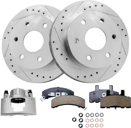 Vista 19 de Detroit Axle - 4 rotores de freno para Chevrolet Cruze 2014 2015 [modelos de motores de gas] Rotores de freno de disco perforados y ranurados