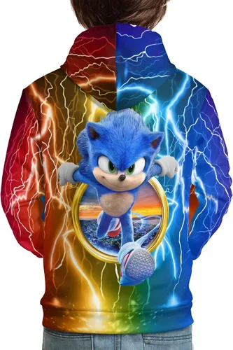 Vista 3 de efhnlna Boys and Girls 3D Printed Fashion Pullover Sweatshirt Youth Cartoon Novelty Hoodie Sports Tops