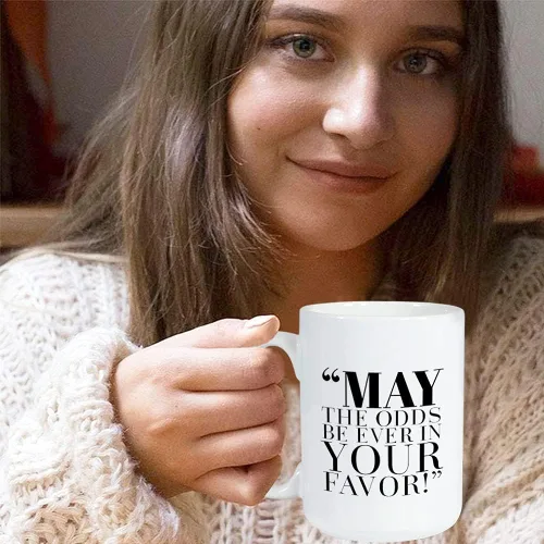Vista 7 de Taza de café de película de ciencia ficción – May The Odds Be Ever In Your Favor – Adventure Dystopian Film Series Actor Actriz Novela Trilogy Fan