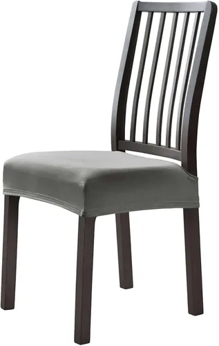 Vista 20 de Fundas de asiento de terciopelo para sillas de comedor, fundas elásticas para sillas de comedor de 2 piezas con parte inferior elástica