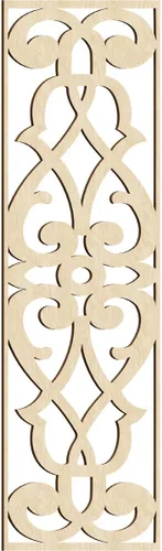 Vista 125 de 9 3/8"W x 24 3/8"H x 1/4"T Bellaire Decorativos Paneles de pared de madera calado, abedul