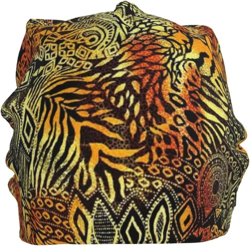 Vista 34 de Gorro africano holgado para adultos, tejido elástico, de calavera, gorro de invierno para exteriores para mujeres y hombres