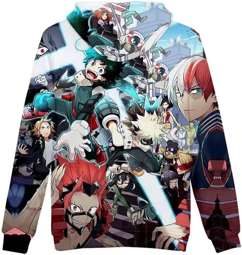 Vista 4 de CHLOBLOM Sudadera con capucha de anime para Halloween y cosplay