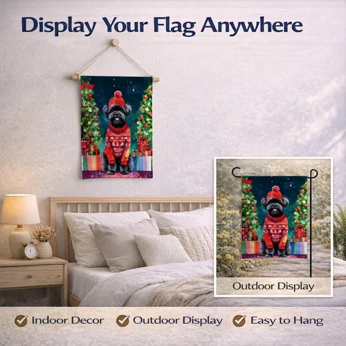 Vista 7 de Caroline's Treasures DAC3321GF Bandera de Jardín Navideña de Affenpinscher Bandera de Buzón Bandera Decorativa de Patio Banner Exterior Arte