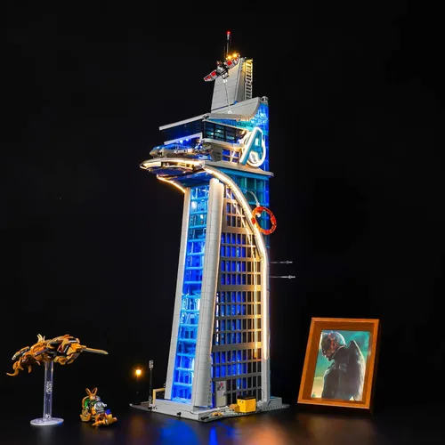 Vista 6 de BrickBling Luz LED para el kit de construcción Lego Torre de Los Vengadores; Luces creativas para Lego 76269 (ladrillos no incluidos)