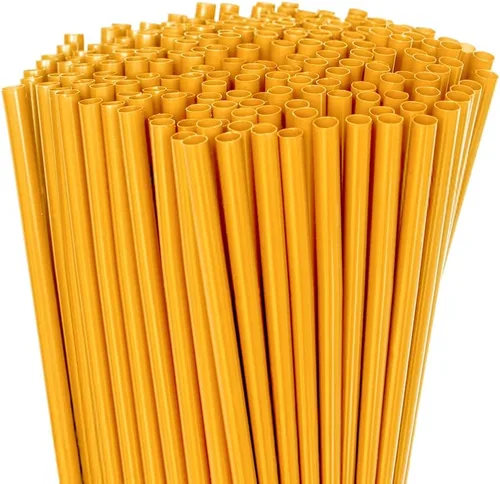 Vista 9 de 250 popotes desechables de plástico para beber, 10 x 0.28 pulgadas de largo, pajitas rectas de polipropileno resistentes sin BPA de grado