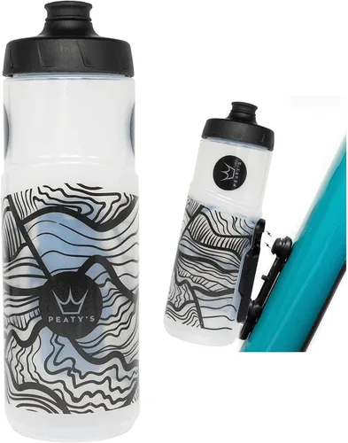 Vista 9 de Peaty's Fidlock Lockin - Botella de agua magnética para bicicleta y soporte, corona/transparente, 20.3 fl oz/ 20 onzas
