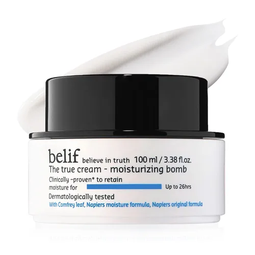 Vista 11 de belif Bomba hidratante – Crema hidratante diaria de ceramida con péptido y escualano, 48 horas de hidratación y crema antienvejecimiento, lechosa