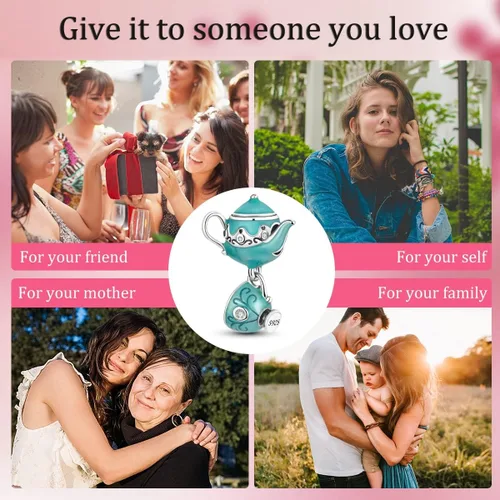 Vista 6 de MULA - Dijes para colocar en pulseras y collares en varios motivos de aviones viajes flores hermanas mariposas delfines tortugas regalo de joyería