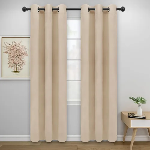 Vista 232 de Easy-Going - Cortinas opacas para dormitorio, aislamiento térmico sólido con ojales, cortinas de ventana para reducción de ruido, cortinas
