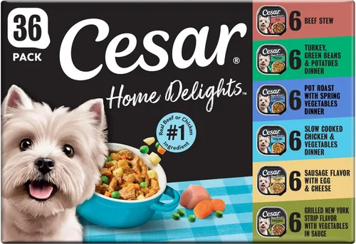Vista 12 de Cesar Home Delights - Alimento húmedo para perros, pollo y carne de res, 3.5 onzas, 12 unidades, paquete de 2