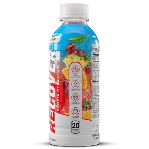 Vista 7 de RECOVER 180 Bebida de hidratación deportiva orgánica, sin azúcar añadido, bebida deportiva de 20 calorías, sabores orgánicos con vitaminas