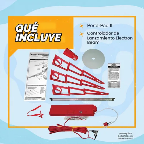 Vista 3 de Estes - Plataforma de lanzamiento 2222 y controlador Porta-Pad II, Rojo