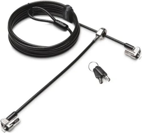 Vista 2 de Kensington MicroSaver 2.0 Candado de doble cable con llave para portátiles y otros dispositivos (K65048WW)