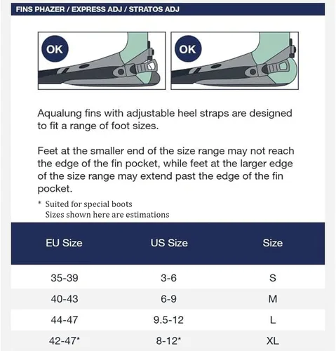 Vista 7 de Aqualung Phazer Dive Fins Tri-Material Open-Heel Scuba Diving Swim Fins w/Wave Rib Technology, Hydro Power Vent