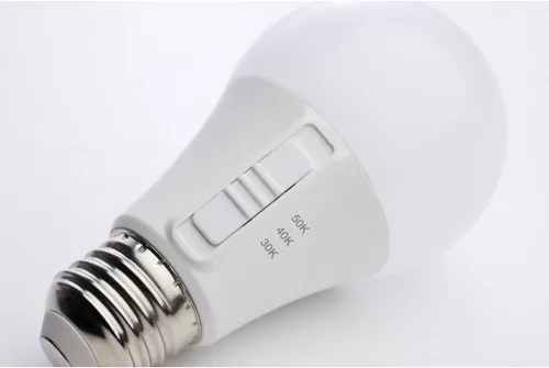 Vista 3 de Satco Bombilla LED S11775 9W 120V A19; Base mediana E26; CCT seleccionable; acabado blanco; 90 CRI (4 bombillas LED)