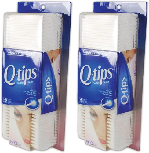 Vista 2 de Q-Tips 623181 – Hisopo de algodón, estándar, color blanco, 500 unidades (paquete de 1)
