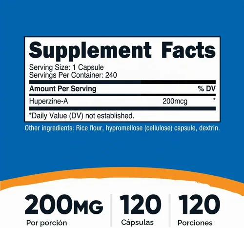 Vista 2 de Nutricost Huperzina A Cápsulas 200mcg, 240 Cápsulas