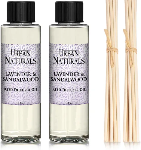Vista 35 de Urban Naturals Recambio de aceite difusor de varillas ámbar y lavanda, lavanda relajante, ámbar cálido, aroma calmante para habitación, 4 onzas +