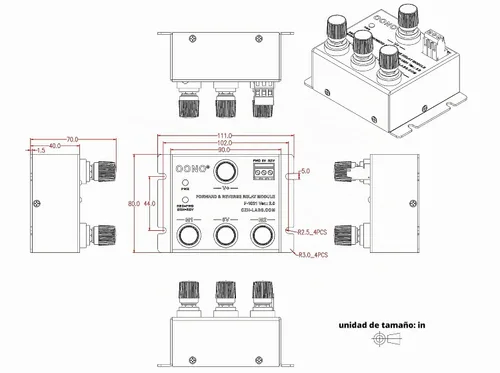 Vista 3 de Módulo de relé delantero y reverso de 12V 50Amp para motor/actuador lineal, módulo de retransmisión de marcha atrás