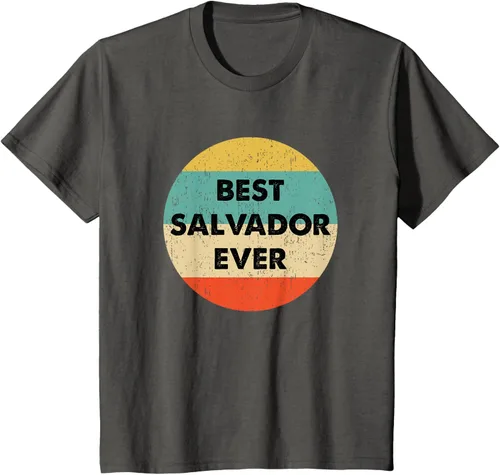 Vista 40 de Camiseta con nombre de Salvador, Negro