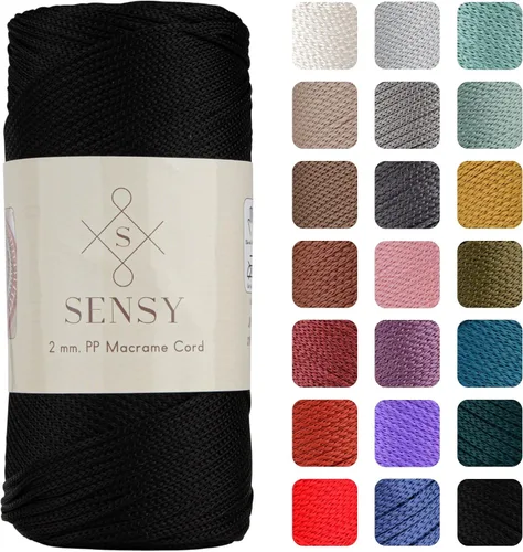 Vista 18 de Sensy Premium 2mm 229.5 metros de cuerda de poliéster 100% cordón de polipropileno Cordón de macramé 2mm Cordón para bolso de crochet Hilo