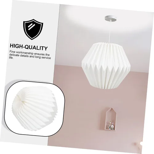 Vista 9 de NOLITOY 2 unids hecho a mano linterna de papel pantalla moderna simple cubierta de luz decorativa para decoración del hogar fácil almacenamiento