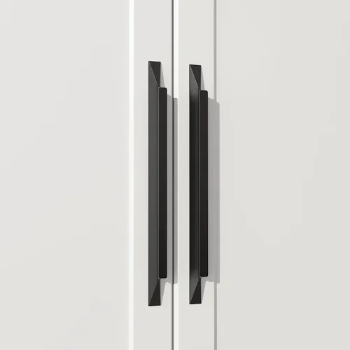 Vista 11 de Goldenwarm - Paquete de 5 manijas negras para cajones de 3-3/4 pulgadas, herrajes modernos para armarios, manijas para puertas de baño y vestidores