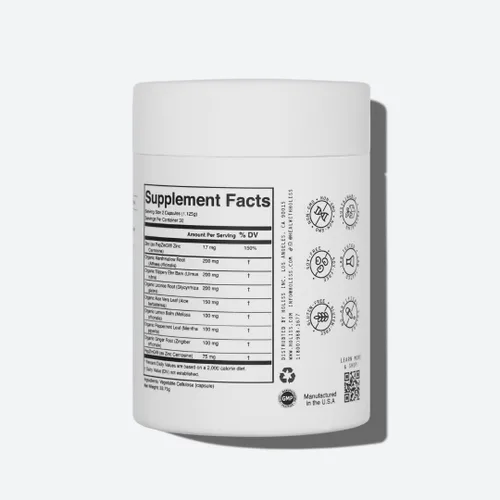 Vista 2 de Cápsulas diarias para la salud intestinal – Suplemento natural 8 en 1, bálsamo de limón, hinchazón y alivio de gases, reparación de revestimiento